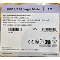 LOT OF 10 FS SMLCDX 1 METER OS2 9/125 SINGLE MODE FIBER PATCH CABLE