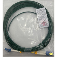 LOT OF 2 FIBER OPTIC PATCH CABLES G657A1 9/125 LC UPC-LC UPC DX SM 2.0 6M GREEN