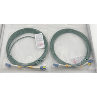 LOT OF 2 FIBER OPTIC PATCH CABLES G657A1 9/125 LC UPC-LC UPC DX SM 2.0 6M GREEN