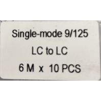 LOT OF 10 FIBER OPTIC PATCH CABLES G657A1 9/125 LC UPC-LC UPC DX SM 2.0 6M GREEN