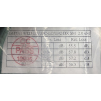 LOT OF 10 FIBER OPTIC PATCH CABLES G657A1 9/125 LC UPC-LC UPC DX SM 2.0 6M GREEN