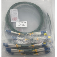 LOT OF 10 FIBER OPTIC PATCH CABLES G657A1 9/125 LC UPC-LC UPC DX SM 2.0 3M GREEN