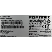 FORTINET FWF-40F-A FORTIWIFI 40F WIRELESS NETWORK SECURITY APPLIANCE