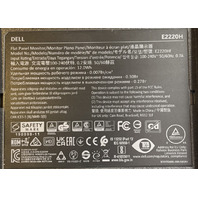 DELL E2220H FULL HD 22 INCH 1920 X 1080 LED LCD COMPUTER MONITOR WITH STAND&CORD