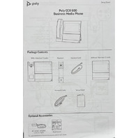 POLY CCX 600 82Z84AA OPENSIP EDITION 48V 0.52A BUSINESS MEDIA VOIP PHONE