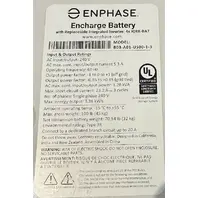 ENPHASE B03-A01-US00-1-3 890-00020 ENCHARGE IQ BATTERY 3.36KWH W/ INVERTER