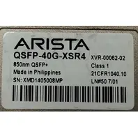 LOT OF 15 ARISTA NETWORKS QSFP-40G-XSR4 MTP/MPO 850NM QSFP+ 300M XVR-00062-02