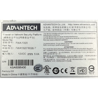 ADVANTECH FWA-1320 FWA13201602E-T FIREWALL NETWORK SECURITY PLATFORM