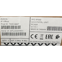 AVAYA IP OFFICE 500 V2 PHONE CONTROL UNIT 700514867 100 - 240V 700514867