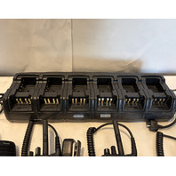 QTY 10 MOTOROLA XPR7550E AAH56RDN9WA1AN TWO WAY RADIO MICROPHONE +EC12M CHARGER