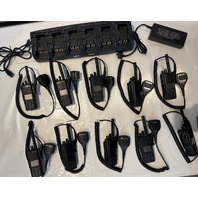 QTY 10 MOTOROLA XPR7550E AAH56RDN9WA1AN TWO WAY RADIO MICROPHONE +EC12M CHARGER