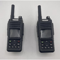 LOT OF 5 VOCEON BL-6887 RMP700 PORTABLE TWO-WAY RADIOS WITH BATTERIES 1.5" SCREEN