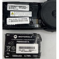 MOTOROLA CSL1110 CU1110GYN1BB HANDHELD WALKIE TALKIE WITH BELT CLIP AND HEADSET