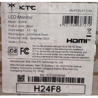 KTC H24F8 BLUELIGHT FILTER HDR400 24 INCH 180HZ LCD DISPLAY MONITOR