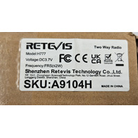 QTY 2 RETEVIS H777 TWO-WAY RADIOS WALKIE TALKIES 2W 1000MAH W/ BATTERIES & CHARGERS