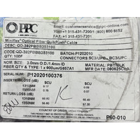 PPC QD-392PBBB3S3100 MINIFLEX 100 FOOT OPTICAL FIBER QUIKPUSH CABLE