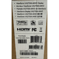VIEWSONIC VA2756A-MHD VA2756A-MHD-1B IPS DISPLAY 27 INCH LED 120HZ 1080P MONITOR