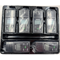 LOT OF 6 SAMCOM FPCN30A LONG RANGE 5W TWO WAY RADIOS W/ BATTERIES AND CHARGERS