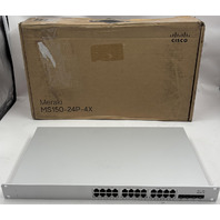 CISCO MS150-24P-4X 74-133860-01 MERAKI 24 PORTS MANAGED GIGABIT MOUNTABLE SWITCH