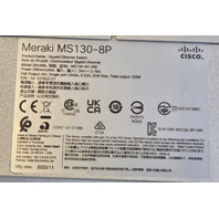CISCO MS130-8P-HW MERAKI GIGABIT POE+ 8-PORT CLOUD MANAGED NETWORK SWITCH