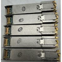 LOT OF 5 HPE ARUBA J8177D 1990-3816 1G SFP BT 100M CAT5E TRANSCEIVERS