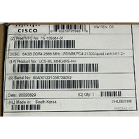 CISCO 15-105084-01 UCS-ML-X64G4RS-H 64GB DDR4-2666 LRDIMM PC4-21300 SERVER RAM