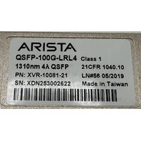 ARISTA QSFP-100G-LRL4 XVR-10081-21 SING MODE 1310NM 100G QSFP TRANSCEIVER MODULE