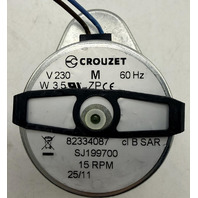 CROUZET 82334087 SJ199700 230V 15 RPM 60HZ STIRRER CONTROL MOTOR