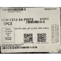 CORNING CCH-CS12-E4-P00TE 672972 LC DUPLEX OM3 12F PIGTAIL SPLICE CASSETTE