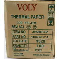 QTY 300 VOLY PPR420-001-01-A RECEIPT PRINTER PAPER ROLLS FOR VERIFONE V400C POS