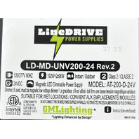 GM LIGHTING LD-MD-UNV200-24 AT-200-D-24V LINEDRIVE OUTPUT MAGNETIC POWER SUPPLY