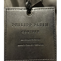 PHILIPP PLEIN COUTURE CONSTANCE WOMENS 65 MILITARY SMALL OVERSIZED DENIM JACKET