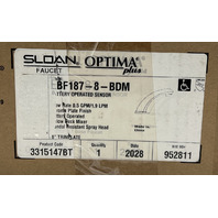 SLOAN OPTIMA PLUS EBF187-8-BDM BATTERY OPERATED SENSORED FAUCET CHROME 3315147BT