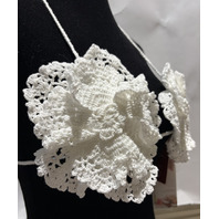 AGUA BENDITA BY REVOLVE ATIYA BRIDAL 19431 CROCHET BIKINI TOP MEDIUM M IVORY