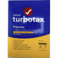 INTUIT TURBOTAX PREMIER 2022 512364 PHYSICAL CD FEDERAL STATE INVESTMENT RENTAL