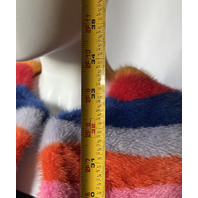 CAROLINA HERRERA MULTI RAINBOW STRIPE MINK FUR CAPE R1913N605 $20,000