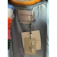CAROLINA HERRERA MULTI RAINBOW STRIPE MINK FUR CAPE R1913N605 $20,000