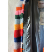 CAROLINA HERRERA MULTI RAINBOW STRIPE MINK FUR CAPE R1913N605 $20,000