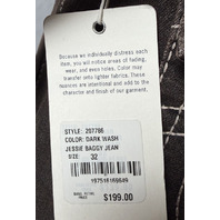 TRUE RELIGION 207786 JESSIE BAGGY JEAN SIZE 32 DARK WASH 