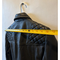 ALL SAINTS W085LB CARGO LEATHER BIKER JACKET WOMENS SIZE US 6