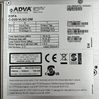 ADVA 1063709052 F7 EDFA-C-D20-VLGC-DM DOUBLE STAGE 20 DBM OPTICAL AMPLIFIER