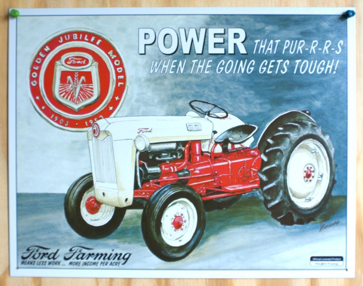 Ford Farming 50s Tractor New Tin Metal Sign Golden Jubilee Model 1903 ...