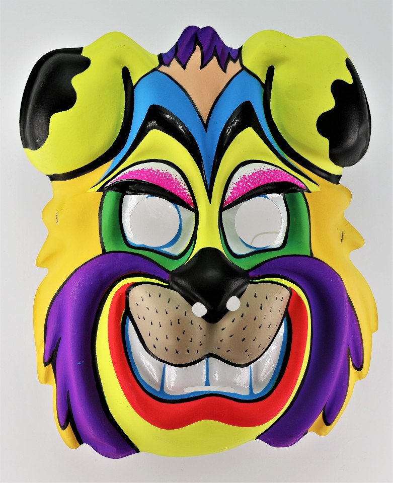 Vintage Cartoon Dog Halloween Mask Smiling K9 Beast Y179 The Wild Robot!