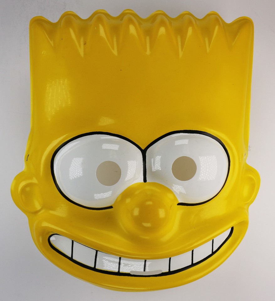 Vintage Ben Cooper Bart Simpson Halloween Mask 1989 The Simpsons Y169 ...