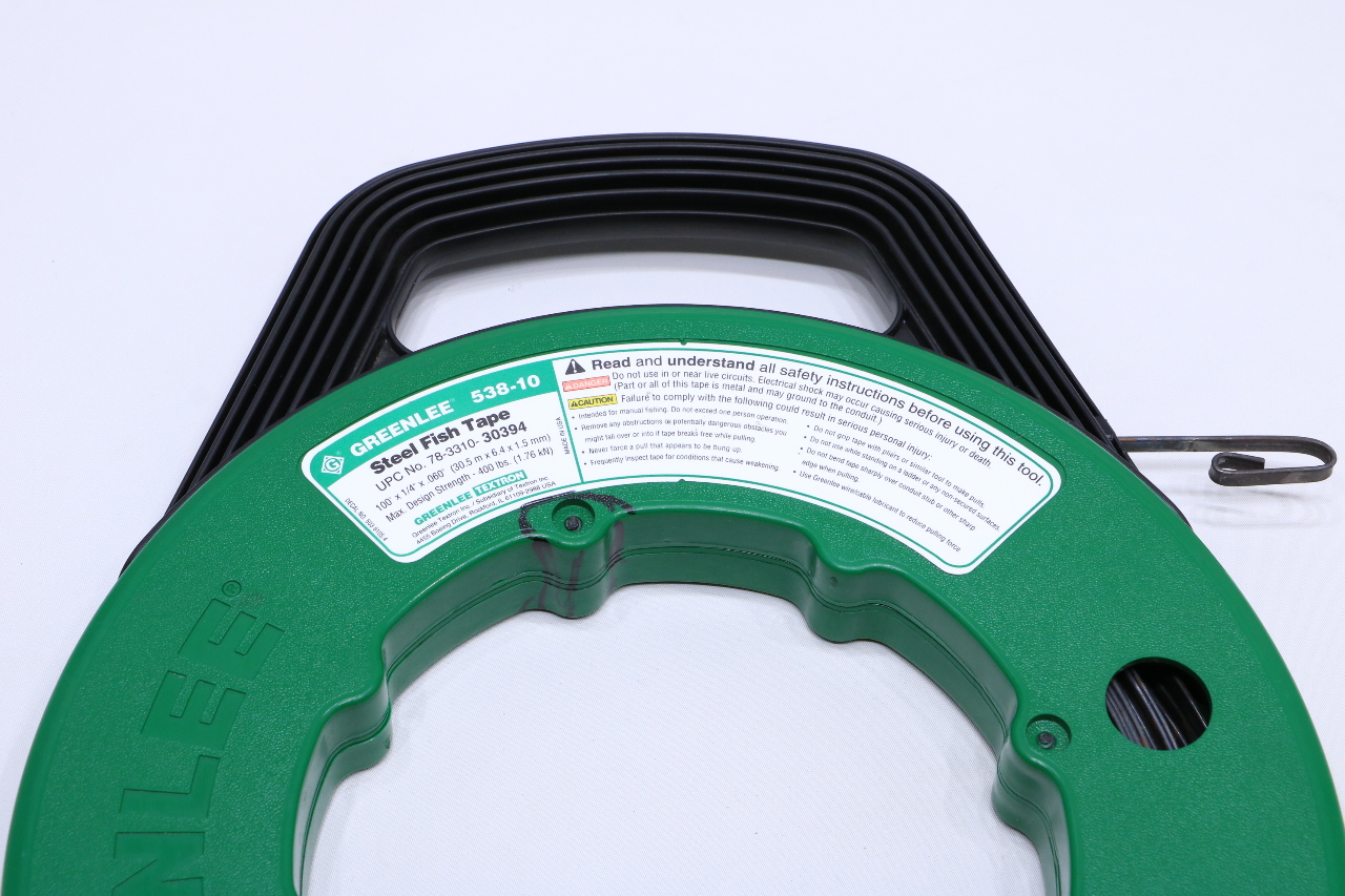 * GREENLEE 53810 STEEL FISH TAPE 100' x 1/4" x .060" 400lbs max