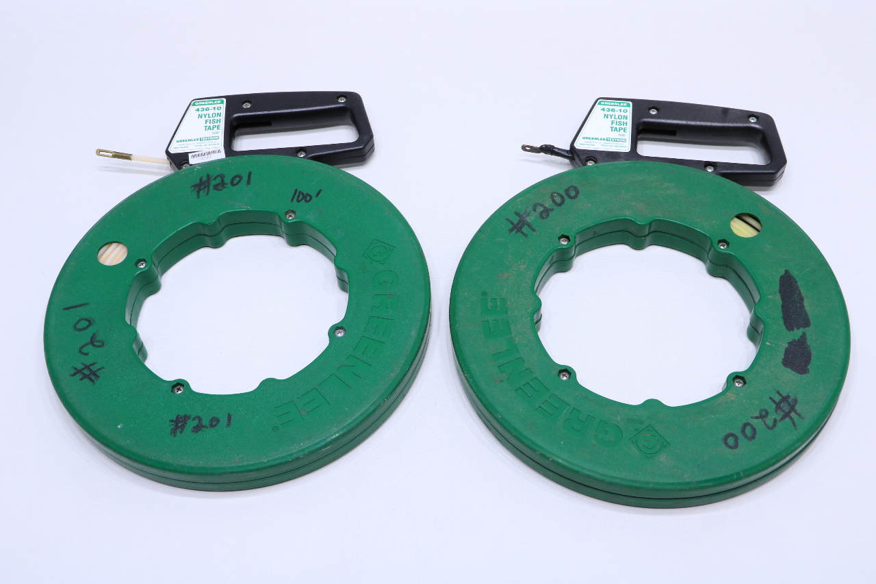 * QTY. (1) GREENLEE 43610 NYLON FISH TAPE 100' x 3/16" Premier