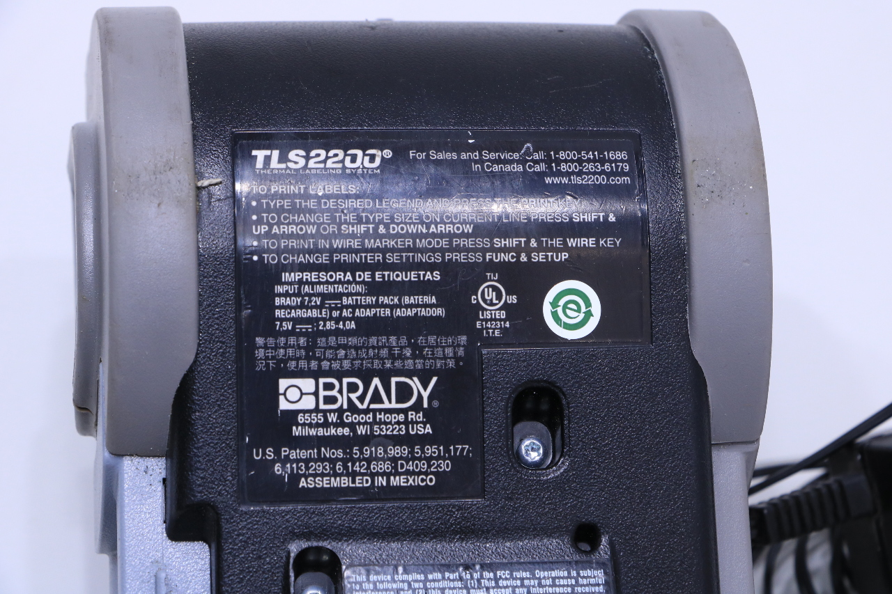 BRADY TLS2200 PORTABLE LABEL PRINTER Premier Equipment Solutions, Inc.