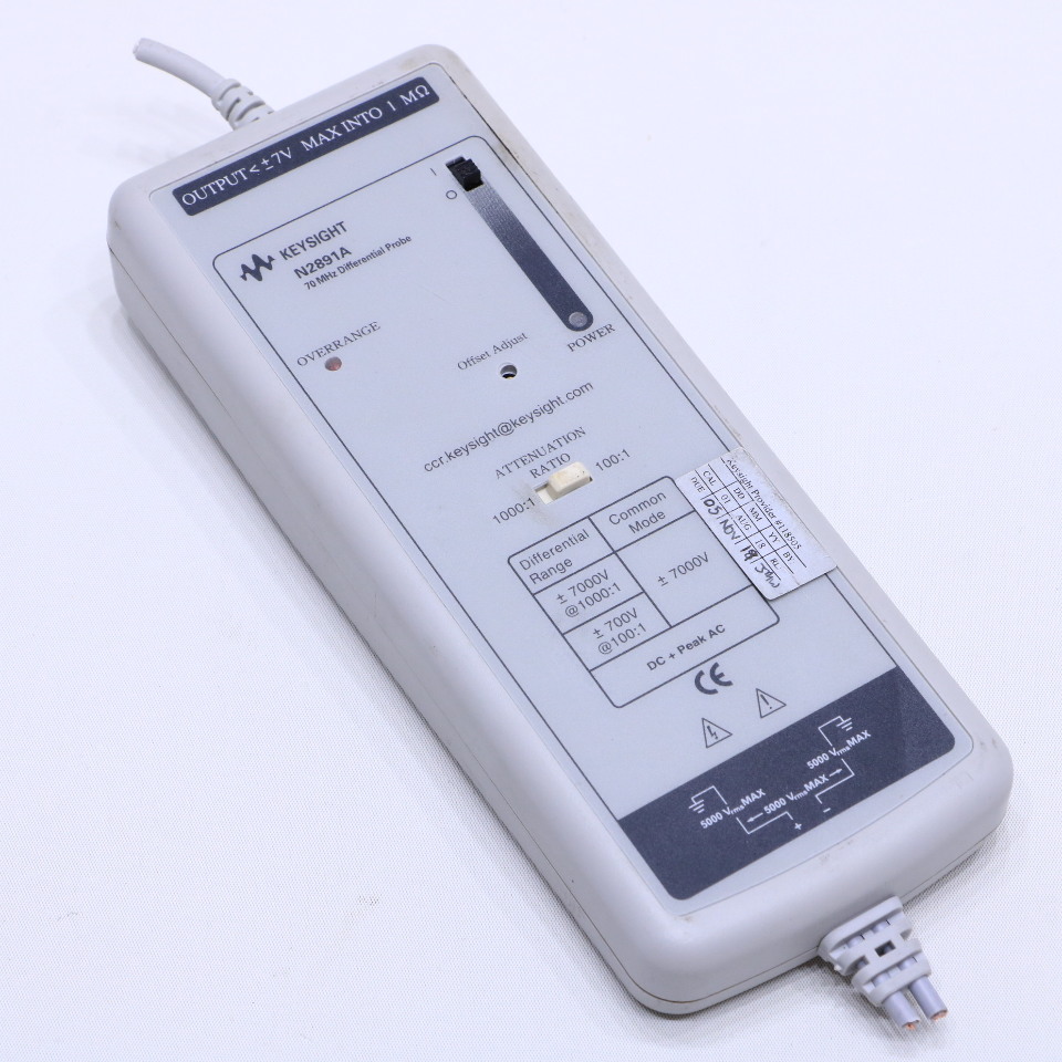 KEYSIGHT N2891A HIGH VOLTAGE DIFFERENTIAL PROBE Premier Equipment