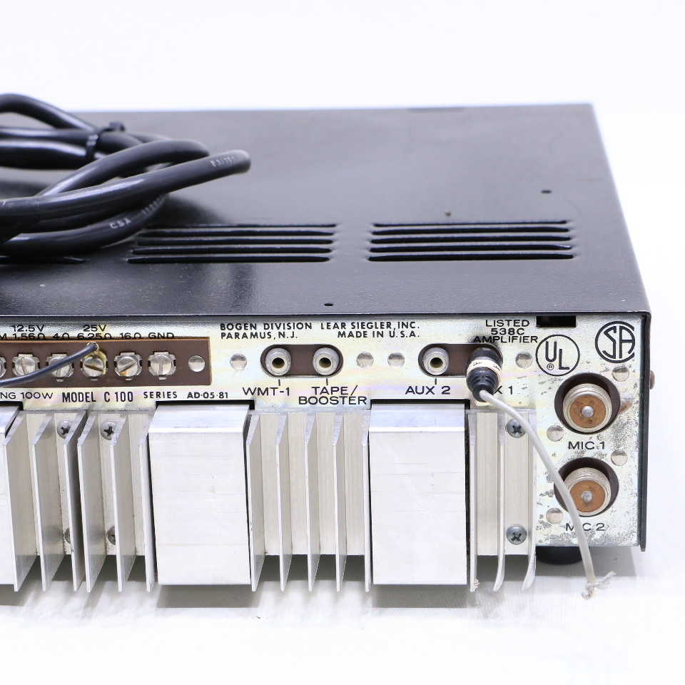 BOGEN CHALLENGER C100 AMPLIFIER Premier Equipment Solutions, Inc.