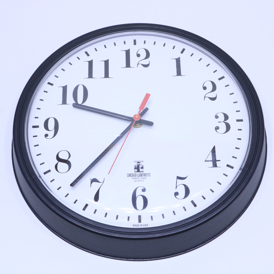 NEW CHICAGO LIGHTHOUSE INDUSTRIES COMMERCIAL CLOCK 13.5" Premier
